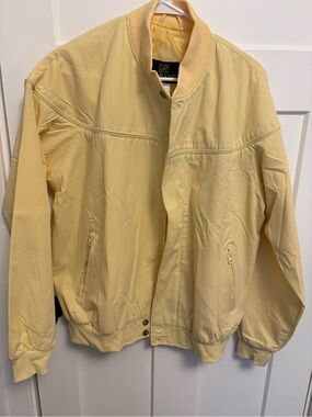 Vintage Haband Men's Yellow Bomber Jacket